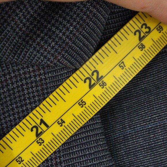 Brook Brothers Blazer Mens Size 41R Navy Blue/Gray Wool Three Button Front - Picture 8 of 10